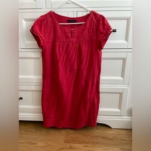 Red Zara Linen Dress